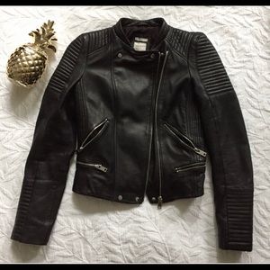 Zara TRF genuine leather jacket